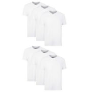Hanes Men's Value Pack White Crew T-Shirt Undershirts, 6 Pack
