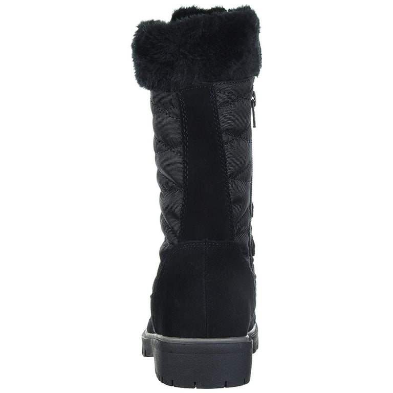 Bare Traps Womens Satin Leather Round Toe Mid-Calf Cold Weather