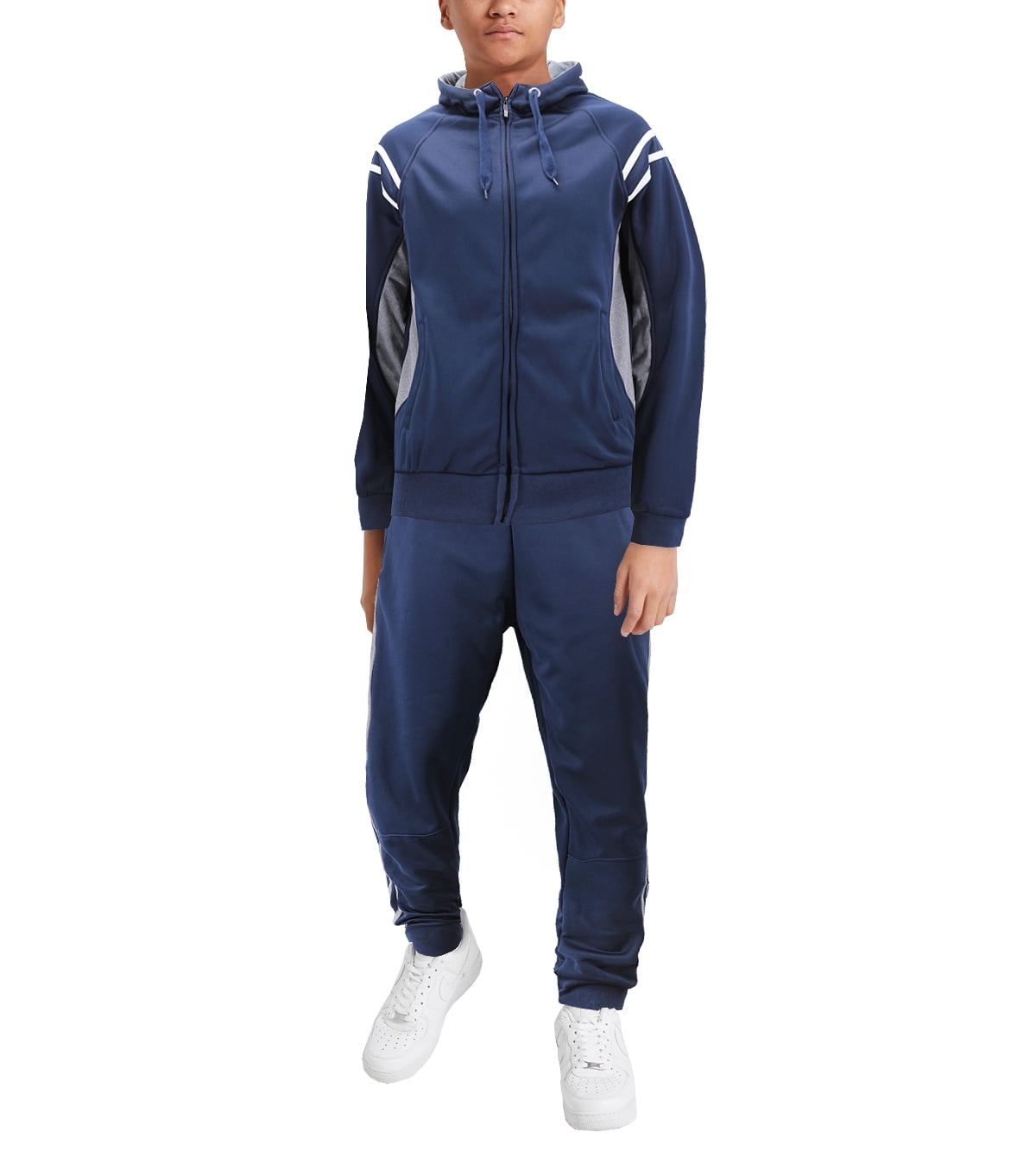 Boy's Hooded Active Running Casual Jogging Kids Toddler Tracksuit 2 Pcs