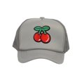 thumbnail image 1 of Top Headwear Large Cherry Hat - Men's Cherries Snapback Trucker Cap Light Grey, 1 of 2