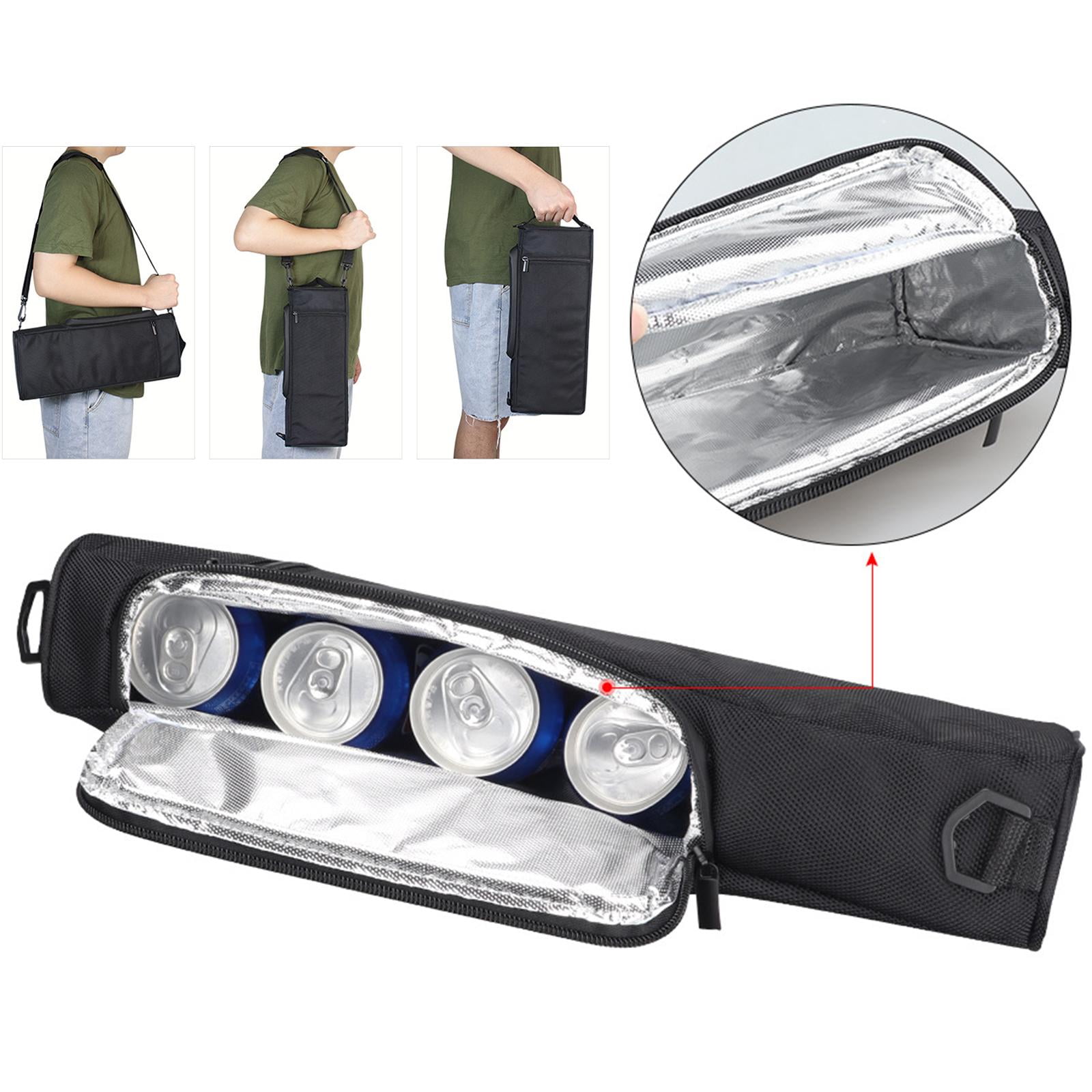 harayaa Portable Golf Cooler Bag, Food Insulated Bag Holder 6 Pack of Cans or 2 Wine Bottles with Heavy Duty Handle Adjustable Shoulder Strap