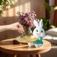thumbnail image 5 of Cute Rabbit Storage Tray Resin Sculpture Key Tray Home Decor(Green rabbit), 5 of 7