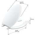 thumbnail image 2 of KOHLER K-4650-0 Lustra Elongated Open-Front Toilet Seat, White, 2 of 3