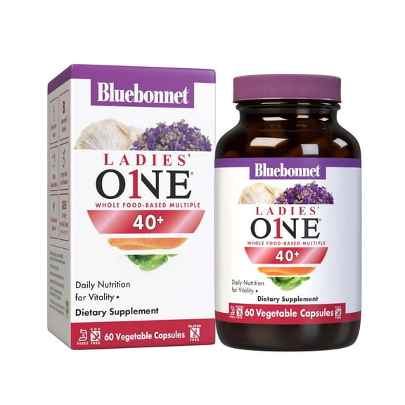 Bluebonnet Ladies’ ONE 40  Whole Food-Bed Multiple, Multivitamin for Women 40 , 60 Days