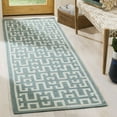 thumbnail image 2 of SAFAVIEH Dhurries Waverly Geometric Area Rug, Seafoam/Ivory, 5' x 8', 2 of 8