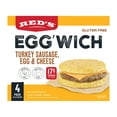 thumbnail image 2 of Red's Gluten-Free Turkey Sausage Egg'wich Breakfast Sandwich, 3.9 oz, 4 Count (Frozen), 2 of 13