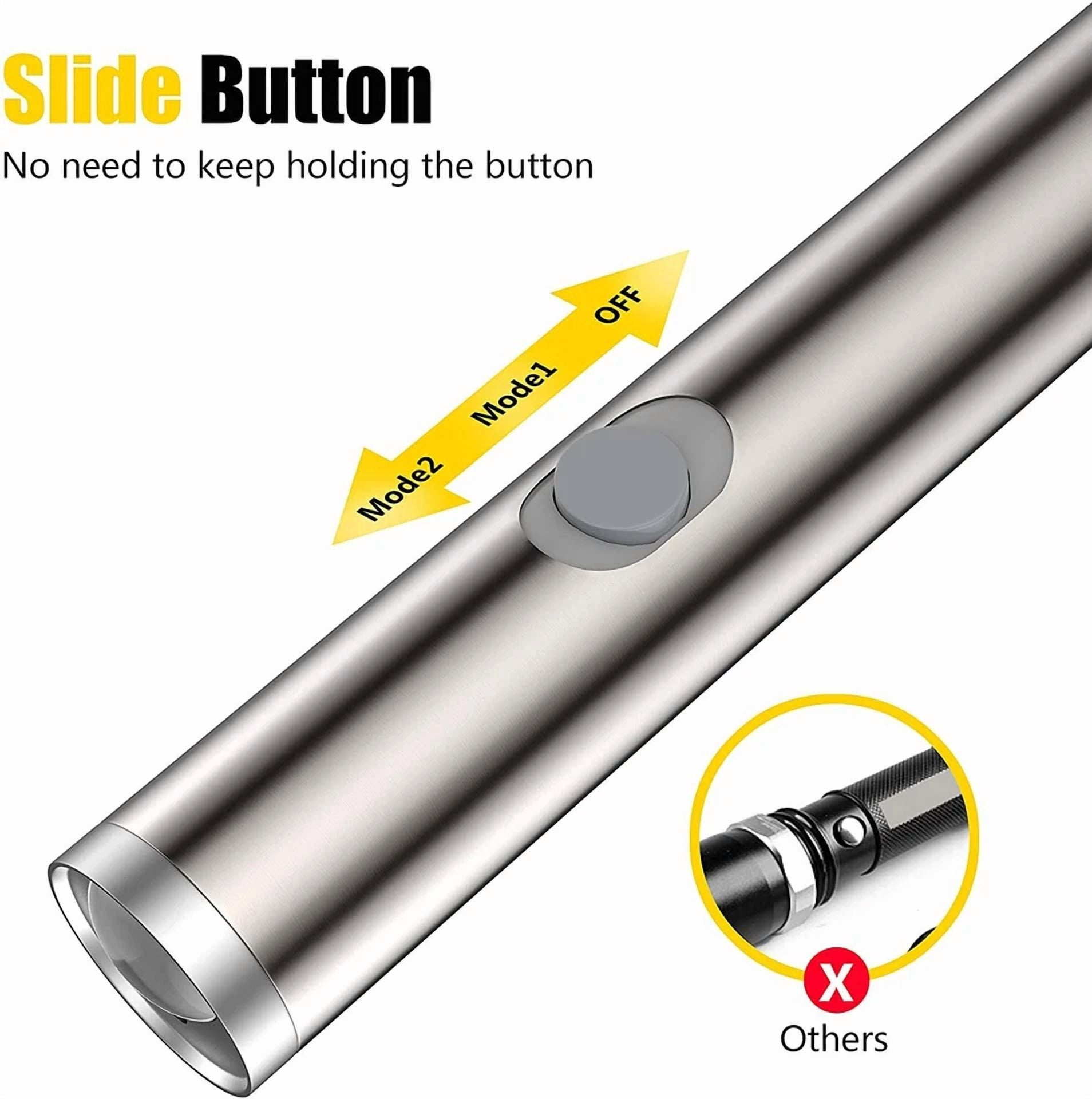 CIRCLE- 2 Pcs Cat Laser Toy Led Pointer Pen Visible 2 In 1 Cat Pet Toy Red Uv Flashlight