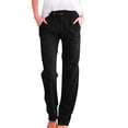thumbnail image 7 of Lumtrix Linen Pants Women 2026 Spring Summer Fashion Straight Leg Pant Dressy Casual High Waisted Loose Boho Trousers With Pockets Black L, 7 of 7