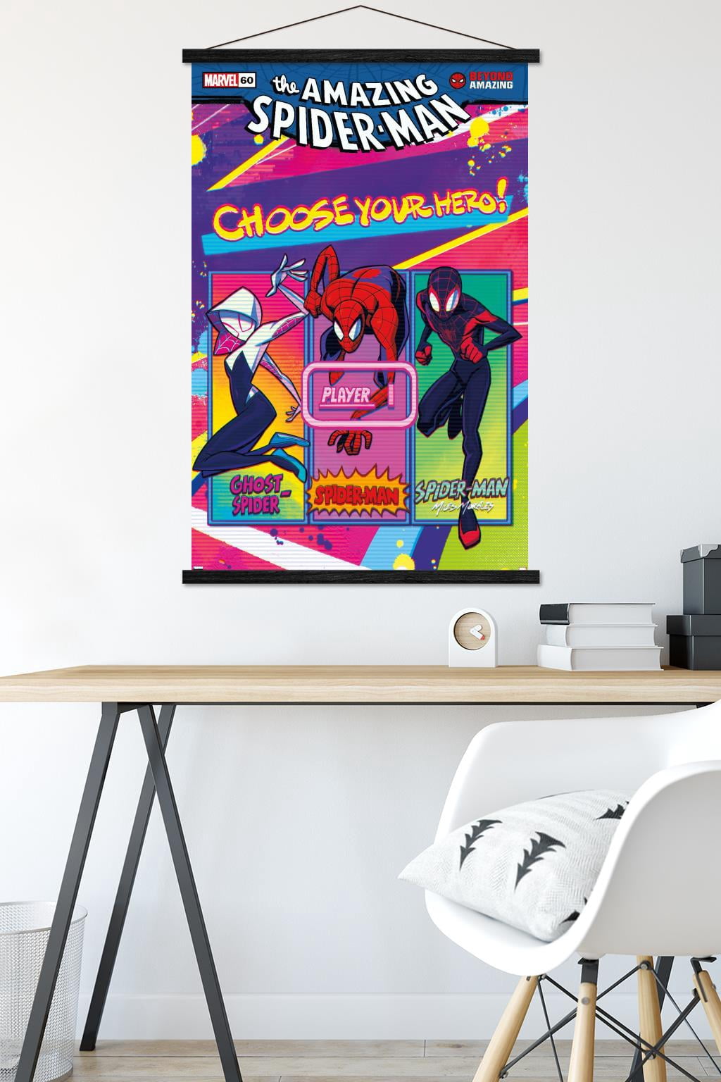 Marvel Comics - Spider-Man: Beyond Amazing - Choose Your Hero Wall Poster with Magnetic Frame, 22.375" x 34"