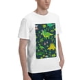 thumbnail image 2 of Bingfone Dinosaurs And Flowers Men'S Loose Fit Short-Sleeve Pocket T-Shirt, 2 of 7
