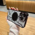 thumbnail image 3 of 1pc Applicable To Iphone14promax Phone Case New Circuit Pattern Transparent Magnetic Heat Radiating Phone Shell IP13 Ultra-Thin Hard Case, 3 of 4