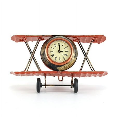 

Airplane Clock Model Abstract Statue Sculpture Home Desk Bathroom Decoration