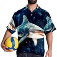 thumbnail image 4 of Starry Shark Men's Short Sleeve Beach Button Down Casual Printed Summer Shirts - Unisex, 4 of 6