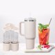 thumbnail image 4 of Bandeja para cubitos de hielo compatible con Stanley Cup, 3 moldes de silicona cilíndricos con tapa y contenedor para congelador, bebida de hielo, zumo, whisky, cóctel, regalos de verano, 4 of 5