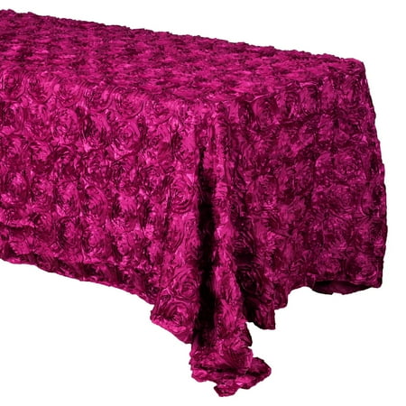

Satin Rosette 3D Pop-Up Floral Tablecloth Fuchsia