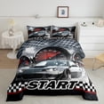 thumbnail image 2 of Erosebridal Teens Racing Car Bedding Twin Comforter Set,Extreme Sports Down Comforter,Fast Car Decor,Reversible,Lightweight,2-Piece, 2 of 8