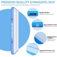 thumbnail image 5 of BEYOND MARINA Air Gymnastics Tumble Track Inflatable Tumbling Air Mats for Home Yoga Use Blue 16ft, 5 of 6