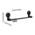 thumbnail image 3 of Suction Cup Towel Rack, Punch-Free Bathroom Organizer, Multi-Hook Bath Towel Storage for Shower Use, 3 of 5