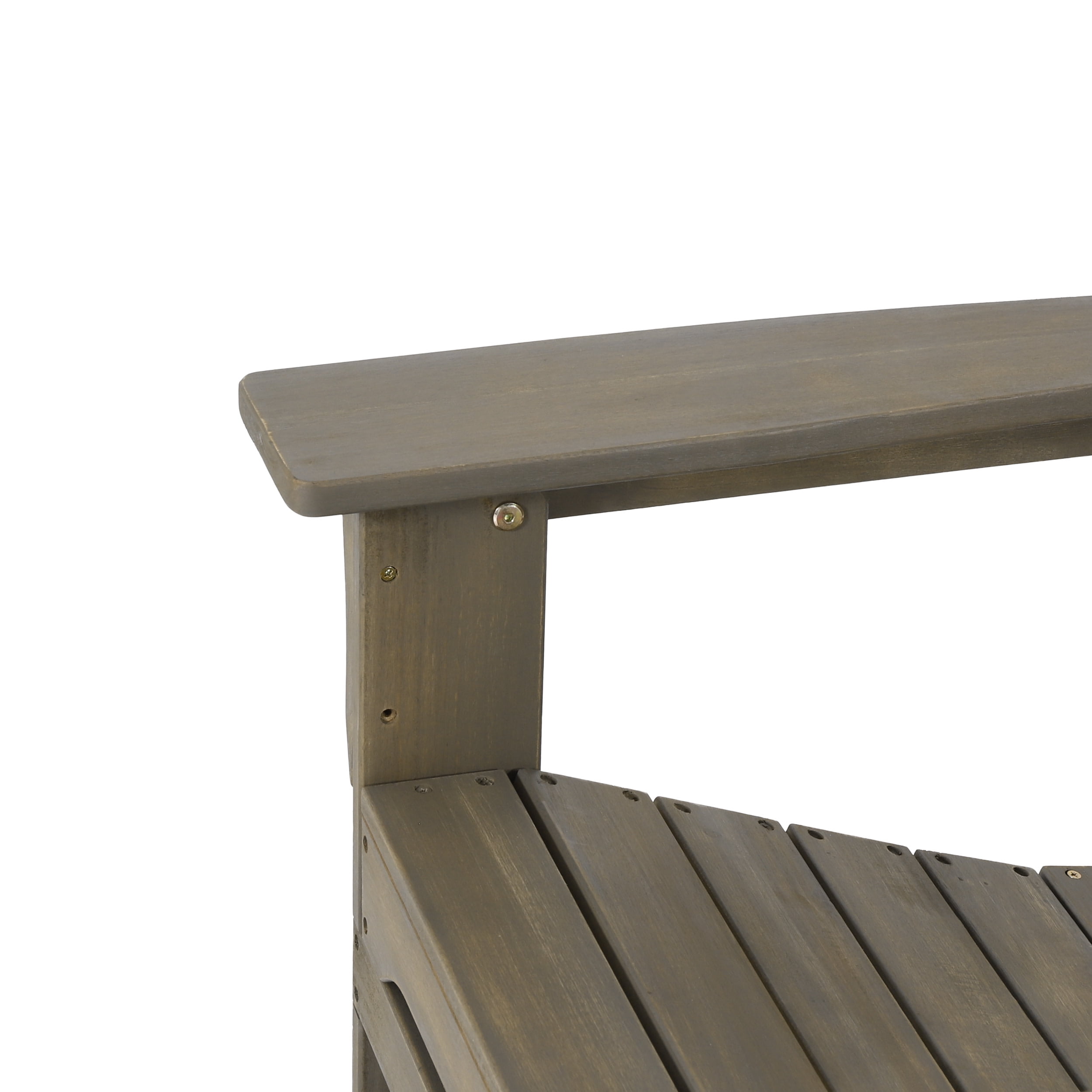 Eliphaz Acacia Wood Outdoor Foldable Adirondack Chair, Gray