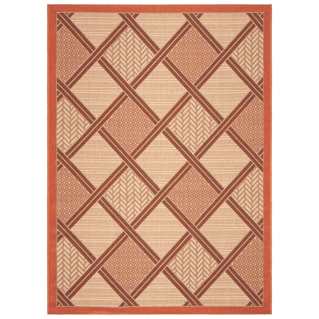SAFAVIEH Courtyard Shawn Geometric Checkered Indoor/Outdoor Area Rug