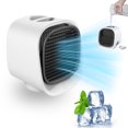 Kinaerty Mini Air Cooler Desktop Cooling Fan with 3 Speed Settings