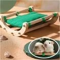 thumbnail image 2 of SUTENGDA Wood Removable Hamster Bed Rocking Wood Detachable Washable Small Animal Bed Guinea Pig Bed Cage Bed and Guinea Pig Summer Nest (Color   Green), 2 of 4