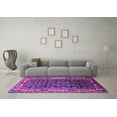 thumbnail image 3 of Ahgly Company Indoor Square Oriental Purple Industrial Area Rugs, 4' Square, 3 of 4