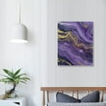 thumbnail image 4 of JRXY  Marble Ripple Painting Violet Marbling Texture Canvas Wall Art For Home/Office/Living Room/Bedroom Artwork Decor Purple Gold Glitter Powder Silver 16x20 in, 4 of 5
