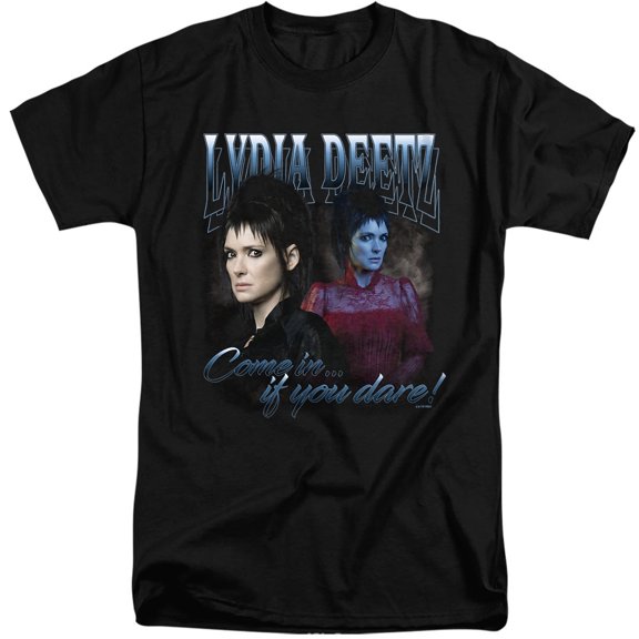 Beetlejuice Beetlejuice Lydia Homage Unisex Adult Tall T Shirt (X-Large) Black