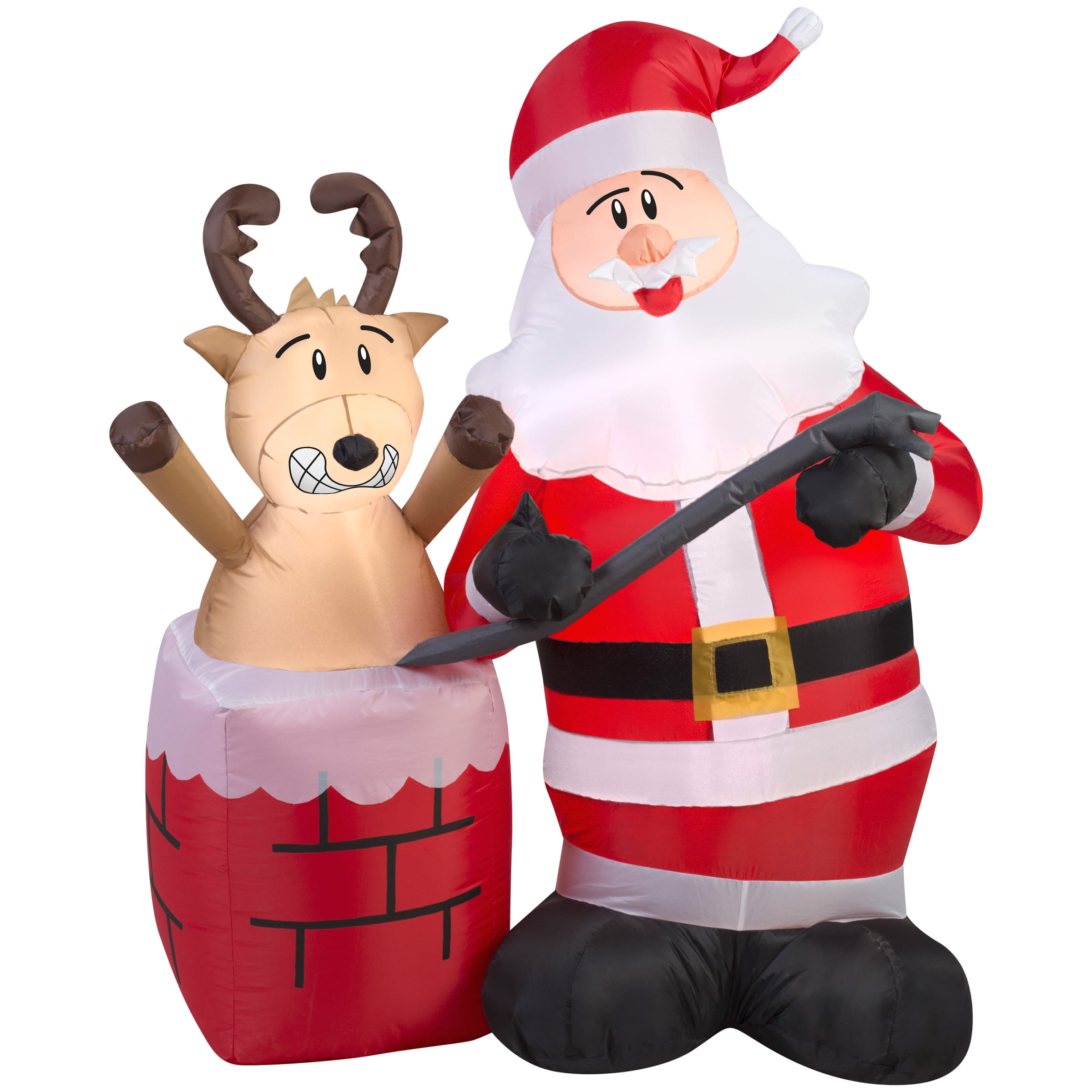 National Tree Company 48" Inflatable Santa and Reindeer