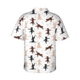 thumbnail image 3 of Balery Yoga Labrador Retriever Print Men's Hawaiian Shirts Short Sleeve Beach Shirt Relaxed Fit Vacation Button Down Shirts-XX-Large, 3 of 9