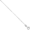 thumbnail image 3 of Sterling Silver Diamond Cut Twisted Serpentine Chain Anklet 1.1mm Very Thin Nickel Free Italy, 9 inch, 3 of 3