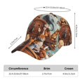 thumbnail image 2 of Fotbe Animal Filled Noahs Ark Gorro Clásico de Béisbol, Gorra Ajustable con Broche Snapback, Gorro de Exterior de Algodón Suave, 2 of 6
