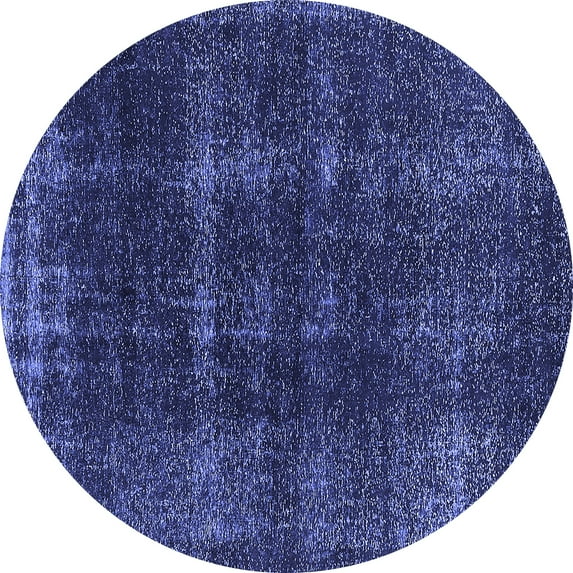 Ahgly Company Indoor Round Oriental Blue Industrial Area Rugs, 8' Round
