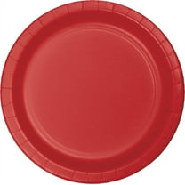 240 Count Bulk Pack Classic Red Paper 6.75 inch Dessert Plates