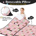thumbnail image 3 of Princess and Ballerina Pink Pattern Teens Toddler Nap Mat with Pillow, Sleeping Mat Bag for Preschool Daycare 51"x22", 3 of 6
