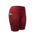 thumbnail image 4 of Quick Dry Women Shorts Women Elastic Short With Pocket Feminino Casual Fitness Workout Shorts White S, 4 of 6