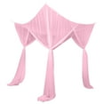thumbnail image 4 of Cozeii Pink Bed Canopy, European Bed Curtains, 4 Openings, Easy Installation, Breathable Mesh, for Twin Bed, Room, Camping, All-Side Protection, Bed Net, Home Decor, 75x73x94.5 Inch, 4 of 7