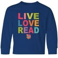 thumbnail image 3 of Inktastic Live Love Read Long Sleeve Youth T-Shirt, 3 of 5