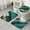 Teal Marble Gold, variant on Teal Gold Marble Pattern Bathroom Rugs Sets 3 Piece,Toilet Cover Set,Absorbent Non Slip Bathroom Mats Sets with U-Shaped Contour Rug Toilet Rug Set