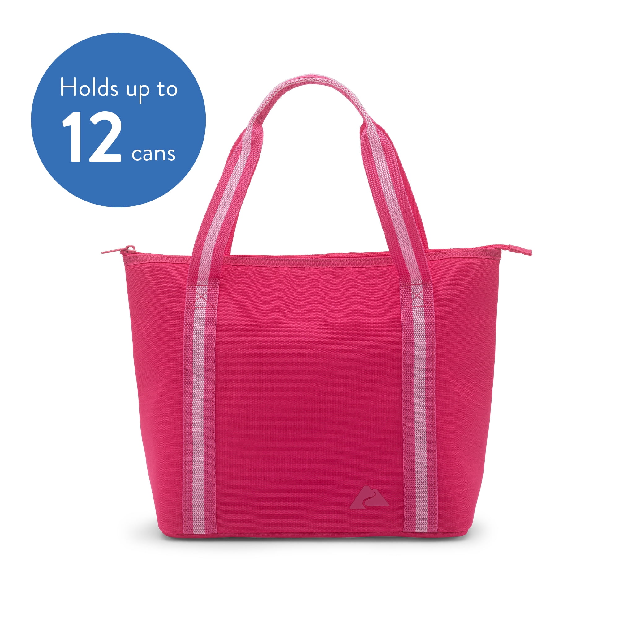 Ozark Trail 12 Can Tote Cooler, Fuchsia Pink, 10.5 Quart Volume Capacity