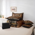 thumbnail image 6 of Homewish Cute Butterfly 7pcs Bedding Comforter Set,Rustic Farmhouse Cabin Queen Bedding Sets,Countryside Autumn Leaves Queen Sheet Sets For Teens,Super Cozy Room Decor Reversible, 6 of 8