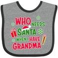 thumbnail image 3 of Inktastic Who Needs Santa when I Have Grandma Boys or Girls Baby Bib, 3 of 4