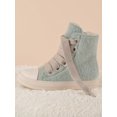 thumbnail image 3 of Women Two Tone High Top Lace-up Front Skate Shoes, Sporty Sneakers, 3 of 4