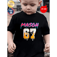 thumbnail image 4 of Manson 67 Dripping Graphic Kid T-Shirt Casual  Style With 100% Cotton Fabric,Suitable For Boys And Girls,, 4 of 5
