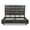 Dark Brown, variant on Pemberly Row King Size Panel Bed Handcrafted from Solid Wood in Dark Brown