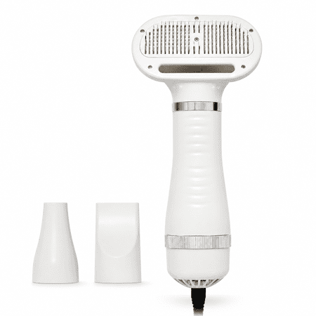 Pet Grooming Dryer Brush 300W Dog Blow Dryer and Slicker Brush with Dual Temperature Settings and Detangling Pins