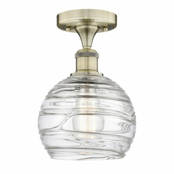 Innovations Lighting - Athens Deco Swirl - 1 Light Semi-Flush Mount In