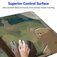 thumbnail image 3 of Heduofu Mouse Pad, Cute Bear and Dog Anime Brown and Light Green Mouse Pads, Rectangle Mouse Mat Square Waterproof MousePads Non-Slip Rubber Base Mousepad for Office Laptop 31.5x11.8 in, 3 of 6