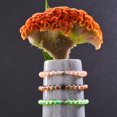 thumbnail image 4 of Emerald | Silver | Mermaid Glass Macrame Bead Bracelet, 4 of 8